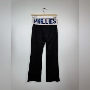 Vintage Victoria’s Secret Pink Bootcut Foldover Flare Sequin Phillies Leggings